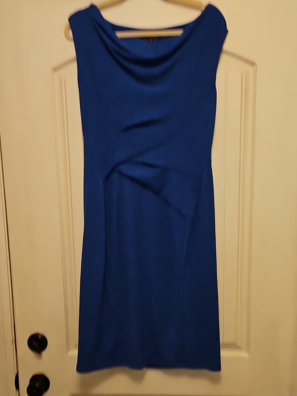 Nine West Sleeveless Cowl Neck Midi Dress in Royal Blue